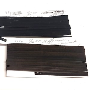 Cordón de gamuza de cerdo doblado lateralmente de 5/32" en marrón y negro 0156DP *tarjeta* - recibirá AMBOS lotes - consulte los detalles del artículo