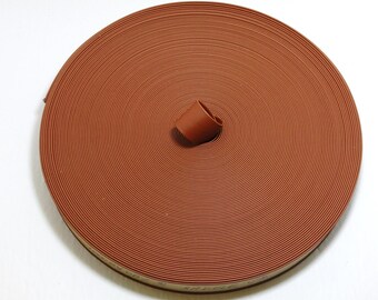 3/4" Double Folded Vegan Leather Strap in Saddle Daytona  0750BVDAY vinyl brown tan