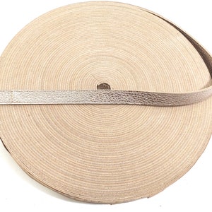 5/8&quot; Stitched, Cowhide Leather Stripping in Crown Gold (3 YDS) 3536XDD leather straps, leather strips, leather jewelry