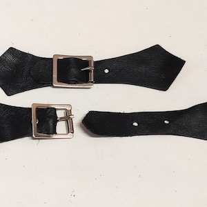 Ensemble de fermetures en cuir noir - fermeture de veste ; fermeture de sac à main ; artisanat du cuir DOUCE ET SOUPLE