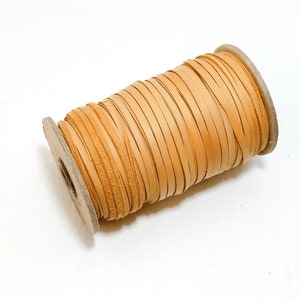 3/16&quot; Flat, Genuine Deer Leather Lacing in Smoke Tan (10 YDS) 0187NHE ; lacing; dream catchers; decoration; sewing; crafts