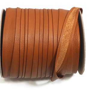 Reliure en cuir véritable à pli ouvert de 2,5 cm (1 po.) de large couleur brun clair (2 YDS) 3069XDC