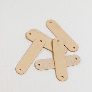 Real Natural Veg Tan Leather Belt Loop Tabs 3&quot; x 3/4&quot; (10 pcs); crafting; sewing; leatherworking; costuming; leather belting