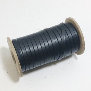 5/32&quot; Polyurethane Faux Leather Stripping in Black 010 Koram Nappa Calf (10 yds) 0156BUKNC
