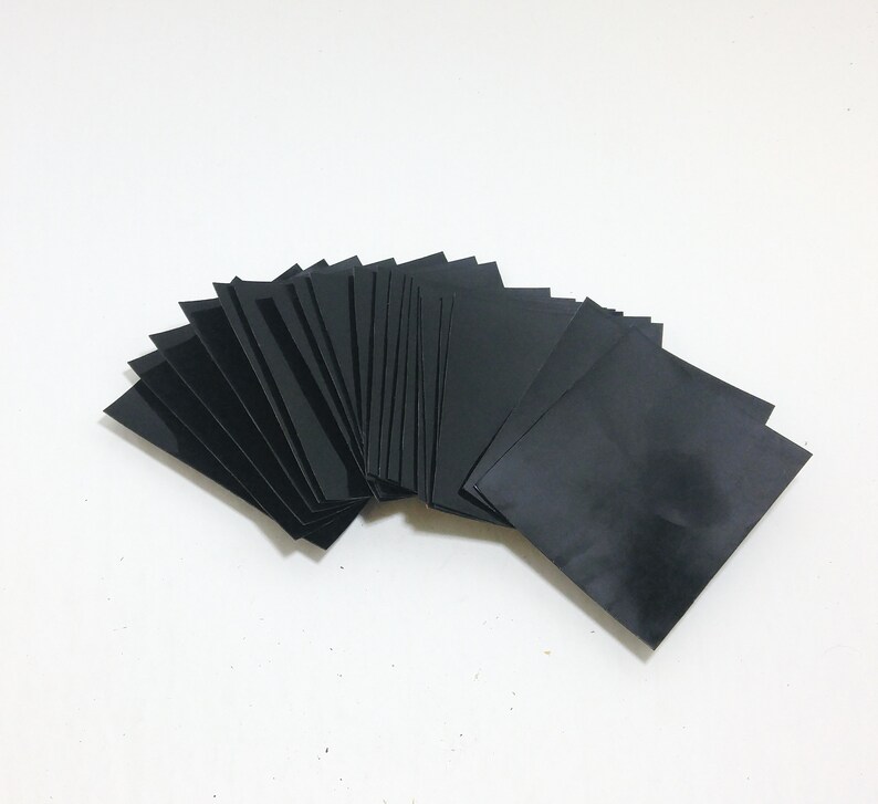 Thickness of 0.022 set of 20 3 x 2-12 Black Patent Polyurethane Label Bases Condor Rectangles good for labels