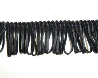 Genuine Leather Looped Fringe 1/8