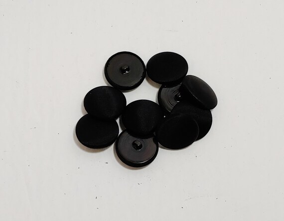 PU Fabric Cover Button Fake Leather Covered Metal Shank Button for