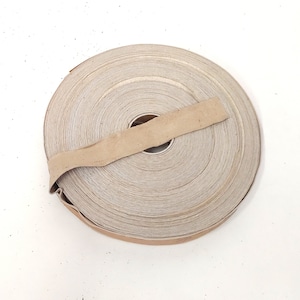 1" Flat, Pig Suede Binding, in Beige #2 (5 YDS) 1000NP5; trim tape, leather binding leather tape