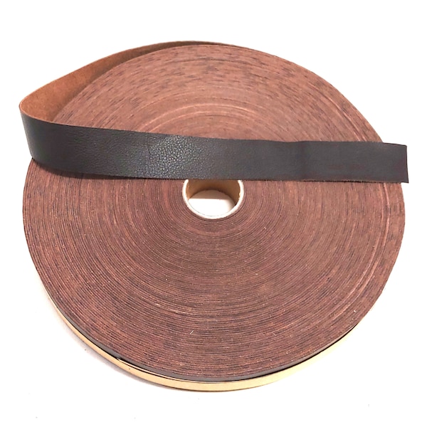 1-1/4" Flat Cowhide Leather Binding in Brown 4007 (3 YDS) 1250NDB trim tape; edge binding; leather tape