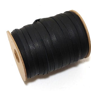 Laçage plat de 5/16 po. en cuir de vachette en noir Fenix 0312NDB