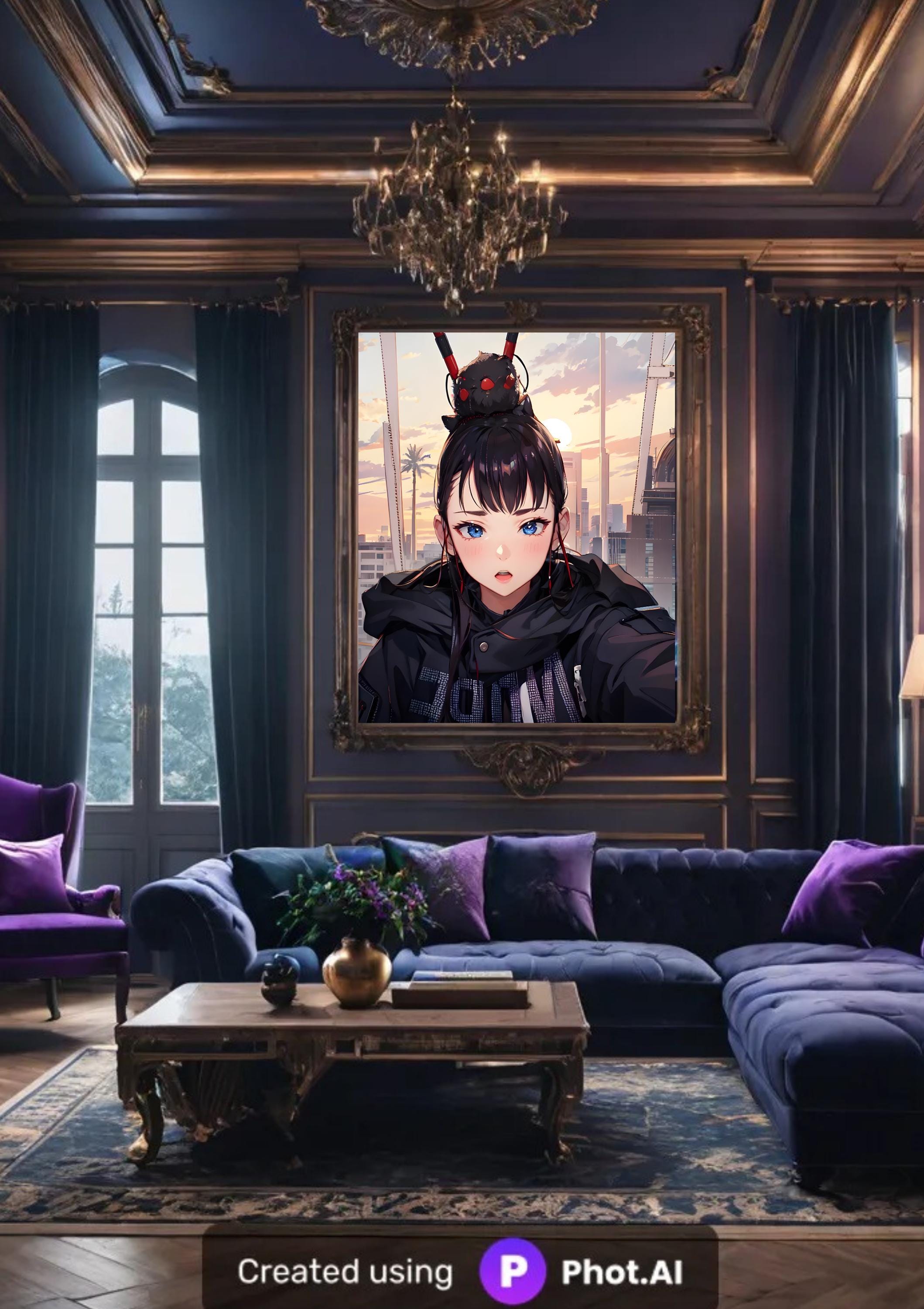 Anime Girl Kunstdruck - Cyber Sunset Stadtbild (Instant Printable) - Etsy  Schweiz, image size:2118x3000