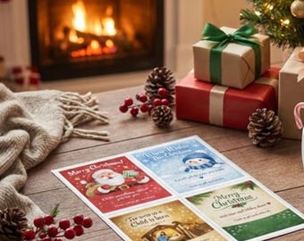 Last-Minute Christmas Cash Gift Holders Printable | Instant Download | Money & Gift Card Holder | Christmas Printable Gift
