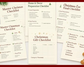 クリスマスプランナー印刷バンドル | ホリデーチェックリスト、予算トラッカー（PDF）