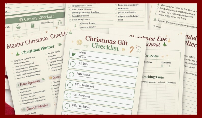 Christmas Planner Printable Bundle | Holiday Checklist, Budget Tracker ...