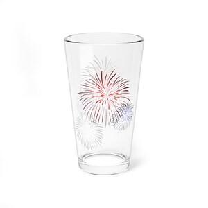 Fireworks Mixing Glass - 16oz | Perfect for Celebrations, Barware, Cocktails, Parties, and Festive Gatherings