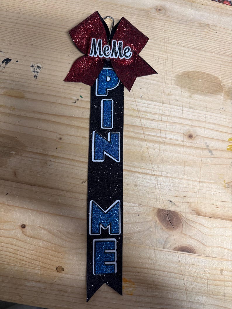 Personalized Pin Me Ribbon: Cheer, Sports, Dance - Spirit Wear - Etsy