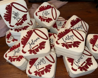 Personalized Jewelry Case for Cheer, Sports, Dance, Birthday, Bridal Gifts