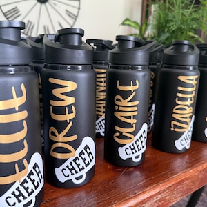 Personalized Cheer Water Bottle, Cheerleader Water Bottle, Sport Water Bottle, Cheer Comp, Gift For Cheerleader, Cheer Team Gift