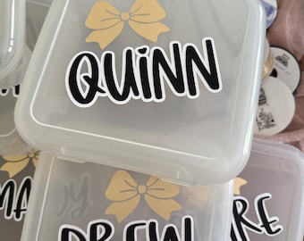 Personalized Cheer Bow Case: Cheerleader Gift, Team Bow Storage