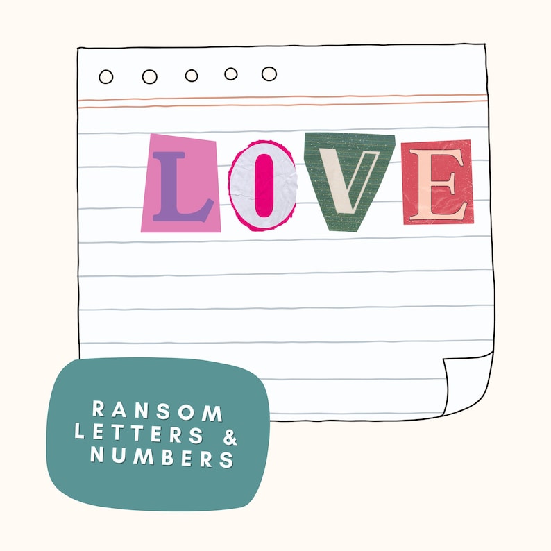 Pink Ransom Note Letters Ransom Note Letters PNG Bundle, Magazine Cutout Alphabet, Collage ...