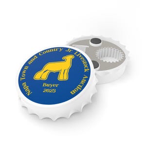 Livestock Sale Buyer Gift Bottle Opener, Personalized 4-H FFA County Fair Buyer Gift, Custom Cattle Pig Sheep Buyer Gift, Ranch Farm Gift