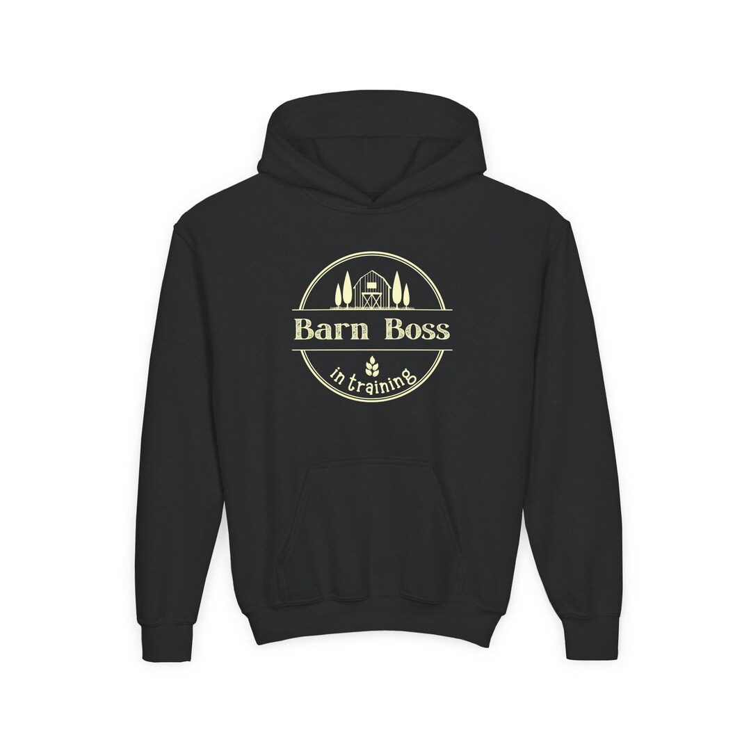 Youth Barn Boss Hoodie: Cozy Farm-themed Kids Sweatshirt - Etsy
