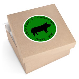 Livestock Buyer Thank You  Stickers, 4-H and FFA Buyer Gift Labels, Ideal for Youth Livestock Auctions, Customize and Personalize