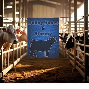 Personalized 4-H or FFA Stall Banner | Custom Livestock Show Sign | County Fair Pen Decor | Double-Sided Barn Banner| 24.5 in x 32 in