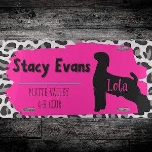 Custom Livestock Stall Sign | 4-H FFA County Fair Display | Personalized Name & Animal | Cattle, Goat, Swine, Lamb, Horse Plate