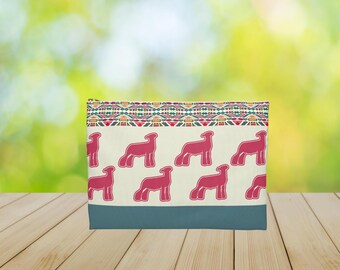 Colorful Show Lamb Accessory Pouch | Stock Show FFA 4-H Gift for Exhibitor, Mom, or Advisor | Makeup Bag & Travel Organizer | Pencil Pouch