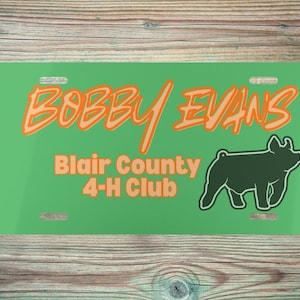 Aluminum Plate Custom Stall Signs for 4-H and FFA, Stock Shows, Livestock Show Stall Signs, Barn Signs, Gift for 4-H and FFA