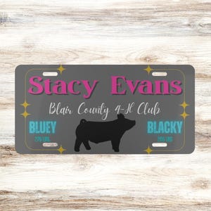 Aluminum Plate Livestock Stall Signs, Custom 4-H & FFA Keepsake Gift, Personalized Barn Sign, Stock Show Plaque, Agricultural