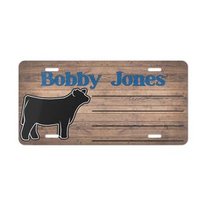 Personalized Livestock Project Stall Sign | Reusable Chalk Marker Stall Display | 4-H FFA Youth | Aluminum Animal ID Plate (All Species)