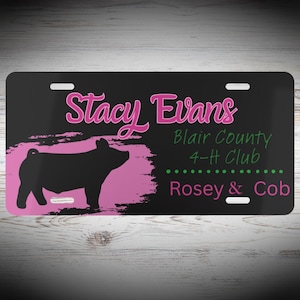 Aluminum Stall Sign, Customizable Plate for 4-H and FFA Stall Sign, Livestock Show Stall, Stock Show Stall Sign, Personalized Barn Sign