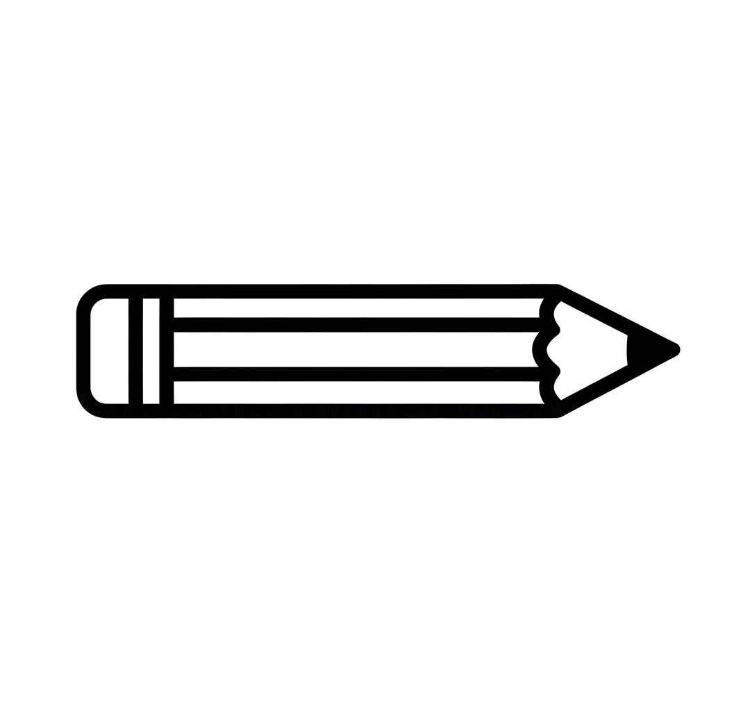 Pencil Outline SVG PNG Line Art Vector Black and White for Cricut - Etsy UK