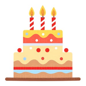 Birthday Cake SVG Clipart, Party Cake SVG, Birthday File for Crafts