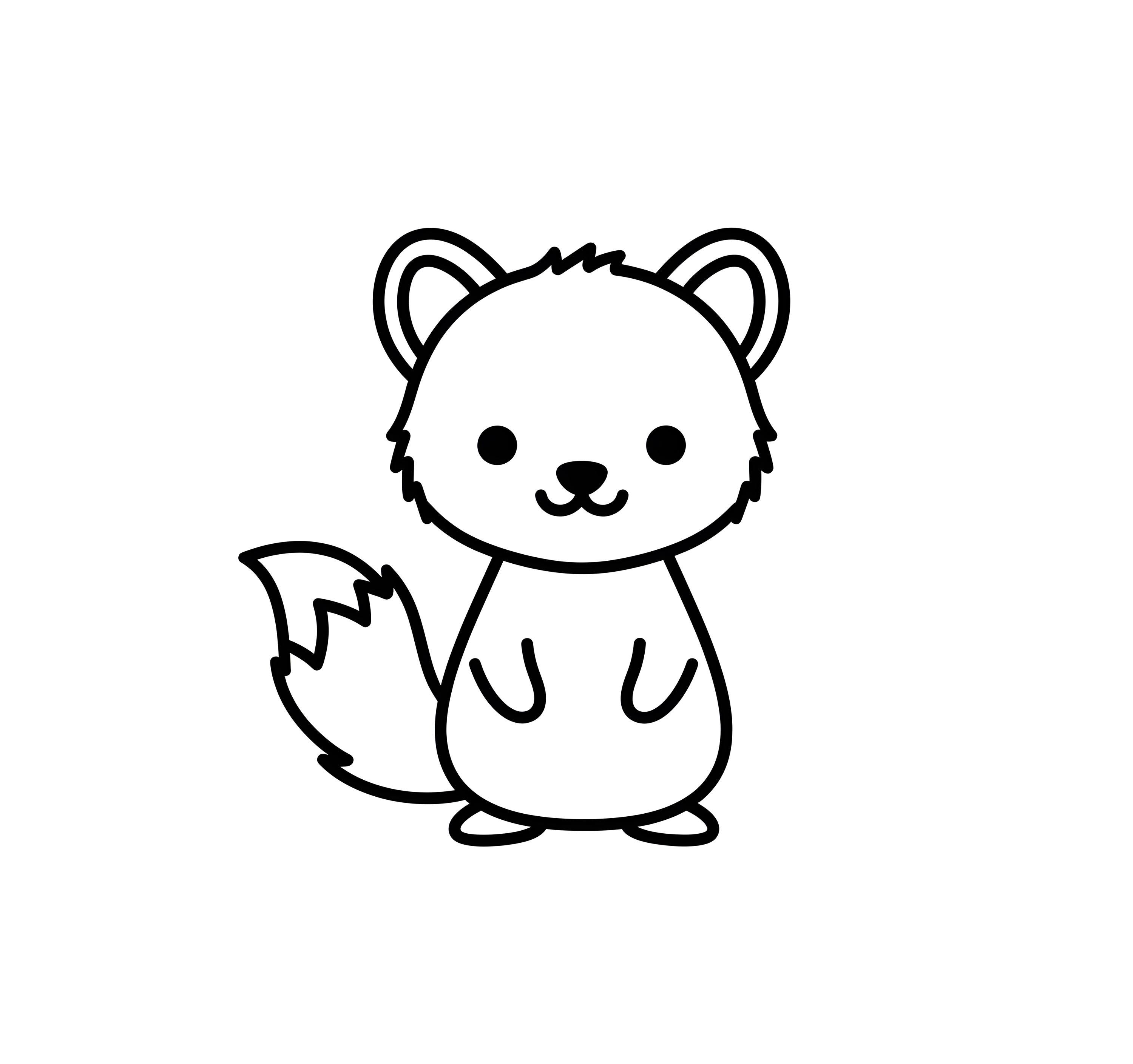 Marten Rabbit Svg Marten SVG Outline PNG Line Art Vector Black and White for Cricut - Etsy
