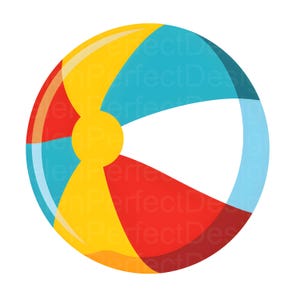 Beach Ball SVG Clipart, Summer Toy, Beach File for Cricut and Crafts