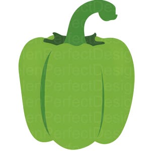 Bell Pepper SVG Clipart, Vegetable, Bell Pepper Vector File for Cricut and Crafts