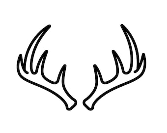 Contorno de asta SVG PNG arte lineal vector en blanco y negro para Cricut