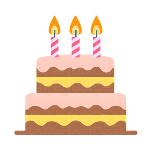 Geburtstagstorte SVG Clipart, Party Kuchen SVG-Datei für Cricut und Kunsthandwerk