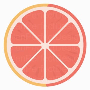 Grapefruit SVG Clipart, Citrus Fruit SVG, Grapefruit SVG File for Cricut and Crafts