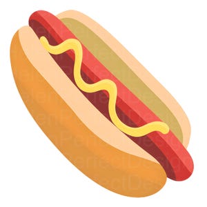 Hot Dog SVG Clipart, Fast Food SVG, Hotdog SVG File for Cricut and Crafts