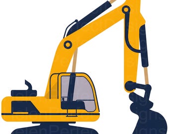 Imágenes prediseñadas de excavadora SVG, excavadora grande SVG para manualidades