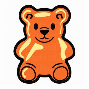 Gummy Bear SVG Clipart, Candy SVG Design, Gummy Bear SVG File for Cricut and Crafts