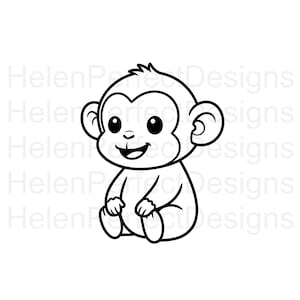 Kontur Apa SVG och PNG linjeteckningar vektor svartvitt för Cricut