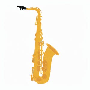 Saxophone SVG Clipart, Musical Instrument SVG, Saxophone SVG File for Cricut and Crafts