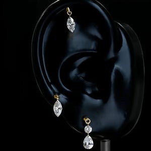 Mira Shapes – Drilled Lab Diamond Stud Earrings