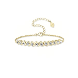 Aqua Flow - Diamond Wave Bracelet