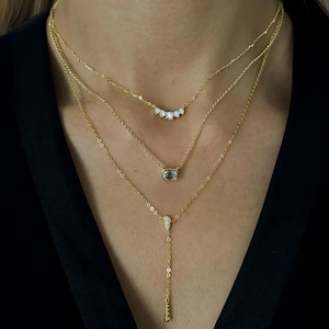 Graduated Moissanite Diamond Necklace for Women-Opreshyne